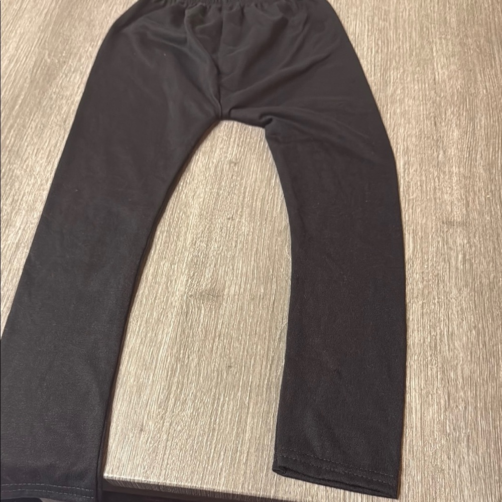 Kids Black Pajama Bottoms